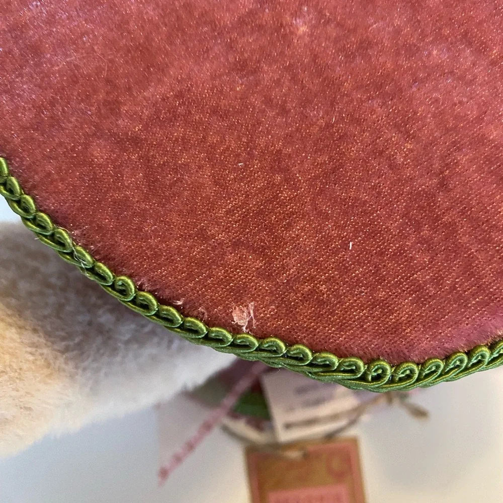 NWT Begonia Market Rose Mauve Velvet Mini Top Hat ~ 7” Decorative Display Piece